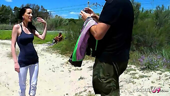 Tanya'S First Anal Experience With An Older Man On A Public Beach