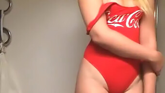 Coca-Cola Drinking Beauty Indulges In Homemade Solo Play