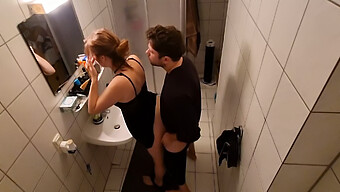 Teen Stepdaughter'S Bathroom Sex Nearly Interrupted By Stepmother