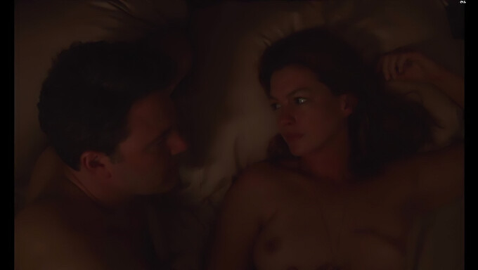 Skinny Brunette Anne Hathaway Bares Her Big Natural Tits In Erotic Scene