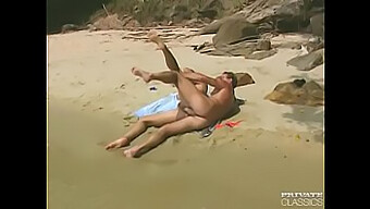 Vintage Video Of Busty Laura Palmer Giving A Blowjob On The Beach