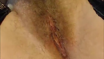 Close-Up Of Hairy Blonde Pussy On Webcam