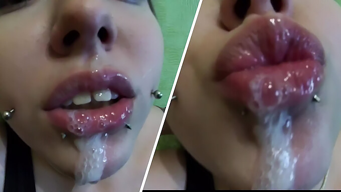 Eine Verführerische Minx Gibt Ihrem Fröhlichen St. Nick Einen Deepthroat-Blowjob Und Schluckt Sein Sperma