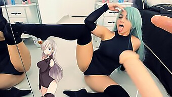 Seksi Genç Cosplayer, Ahegao Yüzü Ve Creampie Ile Çift Sakso Çekiyor