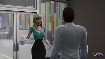 Job-Threatened Secretary'S Animated Offering Of Her Pussy In The Office