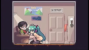 Pixelové Umění Hatsune Miku Zpívá S Orgasmickými Zvukovými Efekty