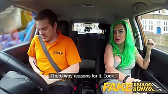 Fake Driving Lesson Turns Into Public Sex With Busty Learner