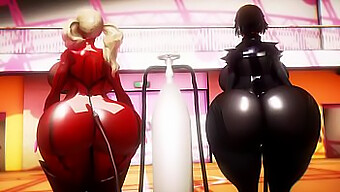 Japanese 3d Animation Of Curvy Ann And Makoto